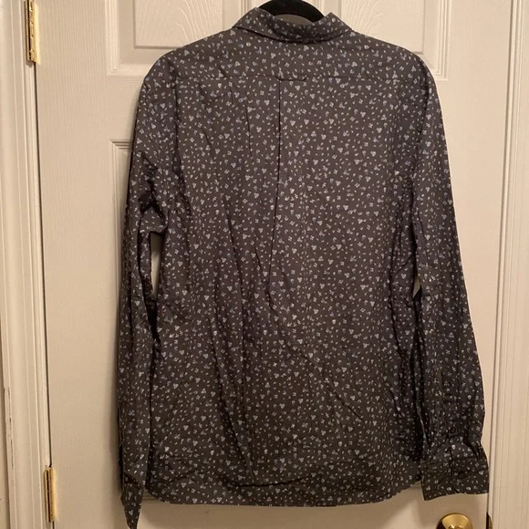 Brand New The Men’s Store Bloomingdale’s Charcoal Patterned Shirt…size L - Picture 2 of 5